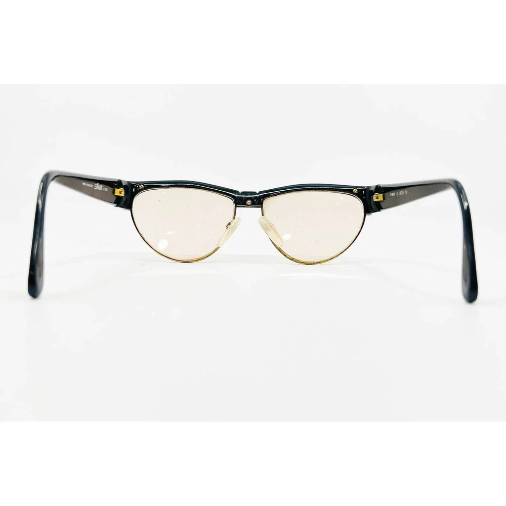 Silhouette Eyeglasses Womens Black Gold V 6055 M 8018 Cat Eye 57 15 135